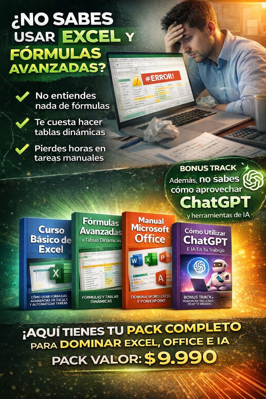 PACK APRENDER EXCELL, TABLAS DINAMICAS MAS CHAT GPT